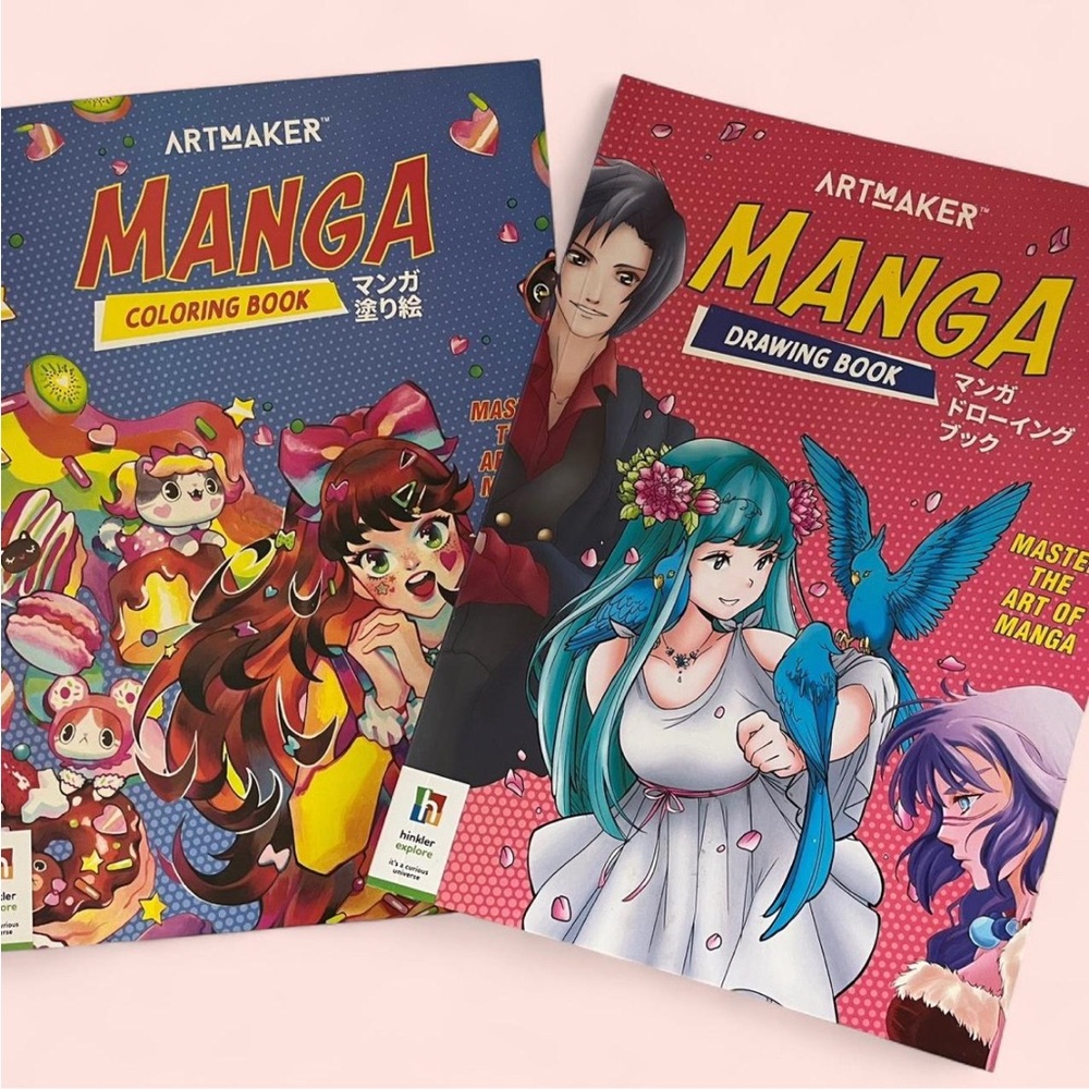 Art Makers Manga Learn to Draw & Coloring Book Bundle Set. Brand New